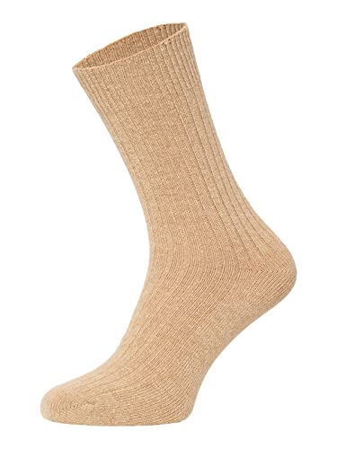 Ein Paar Wollsocken Socken Herren Und Damen - Dünne Warme Wollsocken Mit 72% Schaf Wollanteil | Braun Gr. 43-46 von HomeOfSocks