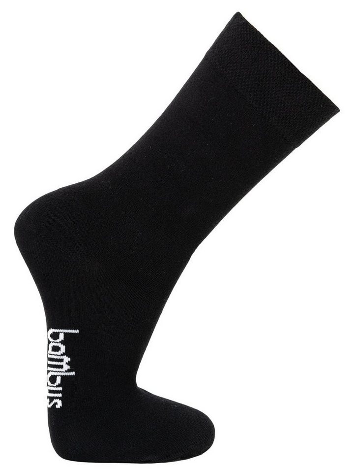 HomeOfSocks Basicsocken Bambus Viskose Casual Business Socken Pique Bund 3 Paar Verstärkt an der Ferse und an der Spitze in den Größen 35-50 von HomeOfSocks