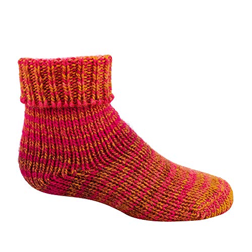 HomeOfSocks Kinder Wollsocken in Skandinavischen Söckchen Stil Modern Warm Ein Paar 30% Wolle Gr. 23-38 (31-34, Orange) von HomeOfSocks