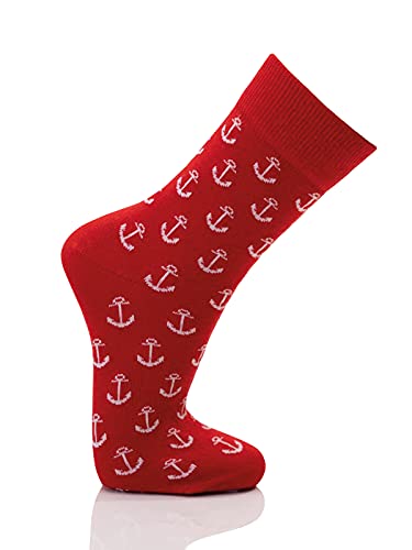 Maritime, Trendige Anker Socken Herren und Damen - Socken Mit Motiv In Verschiedenen Farben - Weiche, Baumwollsocken mit Kuscheliger Passform Und Hohem Komfort, Martime Socken Herren 39-42 von HomeOfSocks