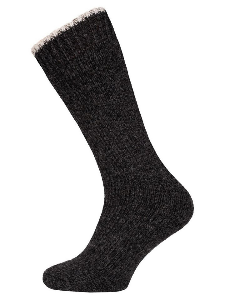 HomeOfSocks Norwegersocken 80% Wollsocken Inu Extra Warm Mit Frottee Winter Extra Dicke Socken Warm 80% Wolle Einfarbig von HomeOfSocks