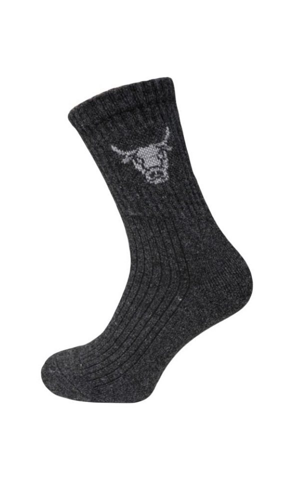 HomeOfSocks Socken Wollsocke Yak Crew anthrazitgrau - 1 Paar von HomeOfSocks