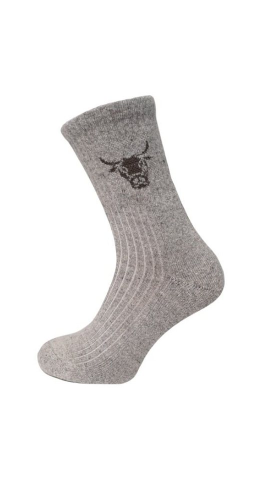 HomeOfSocks Socken Wollsocke Yak Crew hellgrau - 1 Paar von HomeOfSocks