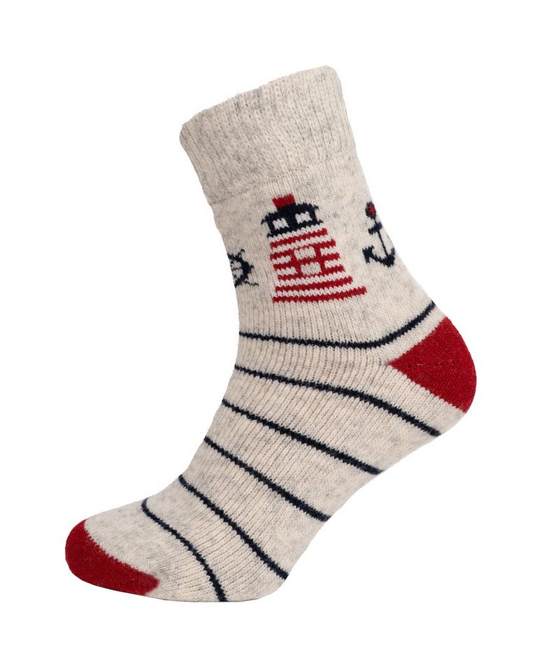 HomeOfSocks Socken Wollsocken Maritim, 80% Wolle, Komfortbund 80% naturbelassene Wolle, Angenehmer Bund,  Kurze Ringelsocken HomeOfSocks Socken Wollsocken Maritim, 80% Wolle, Komfortbund 80% naturbelassene Wolle, Angenehmer Bund,  Kurze Ringelsocken von HomeOfSocks