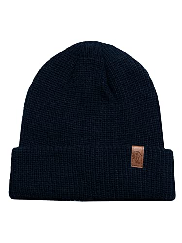 Mütze Grob Herren und Damen Mit THINSULATE - Wasserdichte Leichte Gefütterte Mütze Ideal Als winter hat Wintermütze Für Jede Jahreszeit Einfarbig Isolierende Fleece Fütterung Dick Warm | Navy Blau von HomeOfSocks