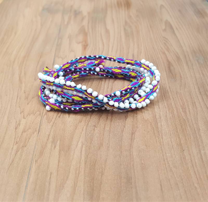 Boho Perlen Wickeln Armband Frauen, Männer, Teenager von HomePortStudio