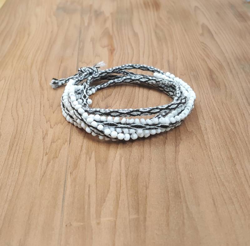 Boho Perlen Wickeln Armband Frauen, Männer, Teenager von HomePortStudio