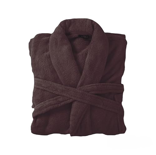 HomeRelax&Style Bademantel flauschig » Saunamantel in Teddy-Plüsch Qualität » leichter/dünner Morgenmantel 100 cm lang » unisex Farbe Weinrot von HomeRelax&Style