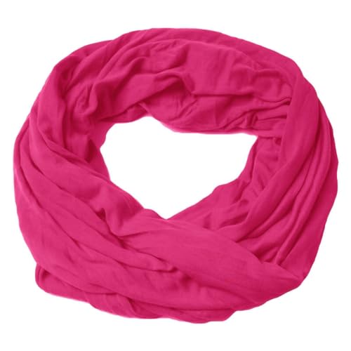 HomeRelax&Style Damen Loop Schal Fuchsia | luftiges, leichtes Halstuch | weich & angenehm auf der Haut | 175x80cm von HomeRelax&Style