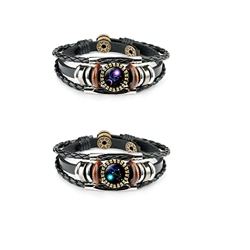 HomeSoGood Anhänger Armband Damen Herren Horoskop Astrologie Sternzeichen Anhänger (2 Stück), Kristall, ohne Edelstein von HomeSoGood