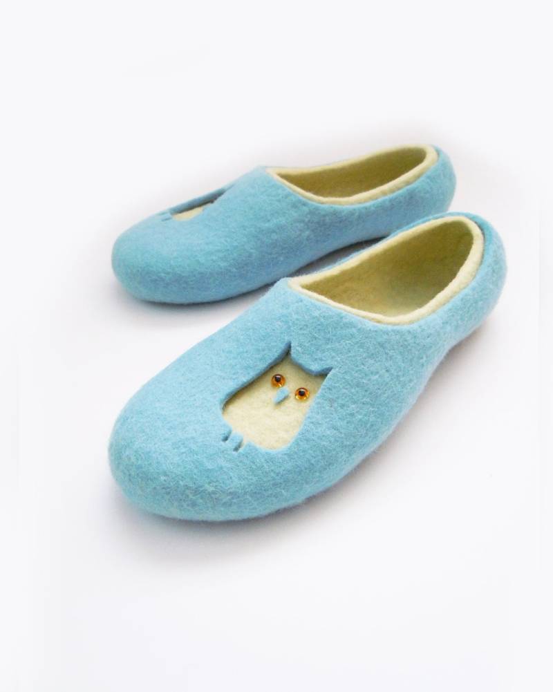 Gefilzte Frauen Hausschuhe Eulen von HomeSoulShop