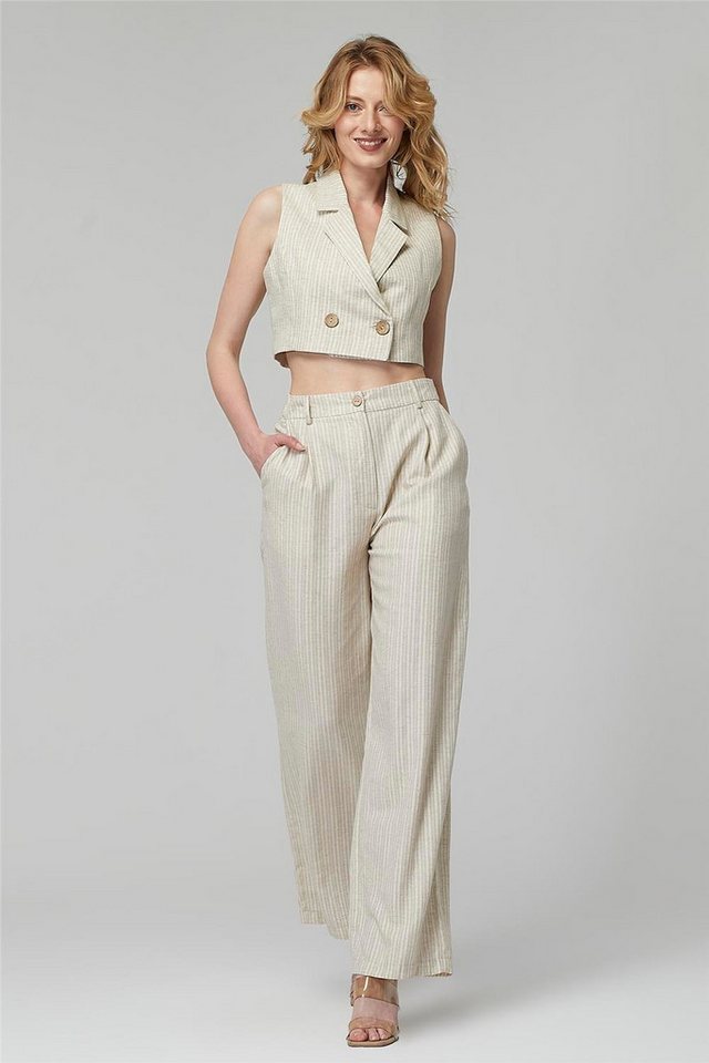 HomeStore Bequeme Jeans Gestreifte Leinenhose von HomeStore