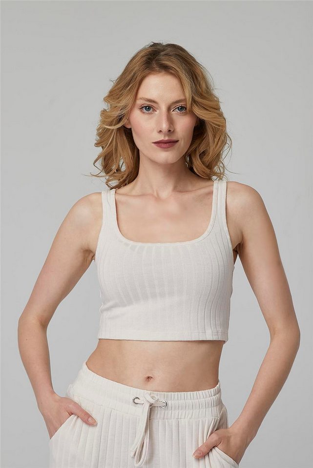 HomeStore Blusentop Oben Dicker Träger Crop Top von HomeStore
