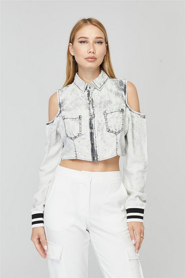 HomeStore Businesshemd Denim Crop Shirt - Denim Crop Hemd von HomeStore