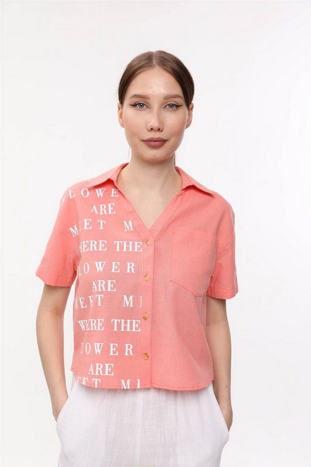 HomeStore Businesshemd Kurzarm Bedrucktes Hemd von HomeStore