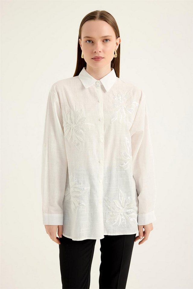 HomeStore Karohemd Zerknittertes Perlenhemd von HomeStore