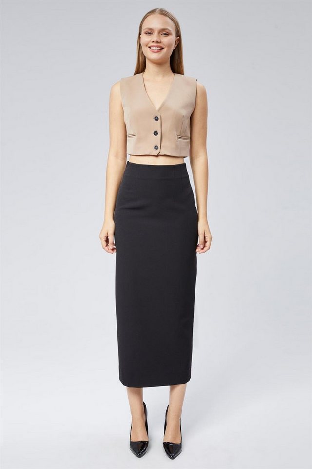 HomeStore Midirock Langer Rock mit Schlitz - Arka Yırtmaçlı Uzun Etek von HomeStore