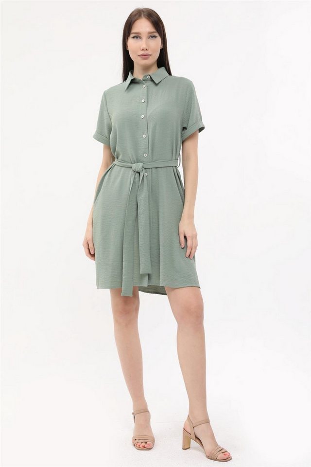 HomeStore Minikleid Gürtel Vollknopfkleid von HomeStore