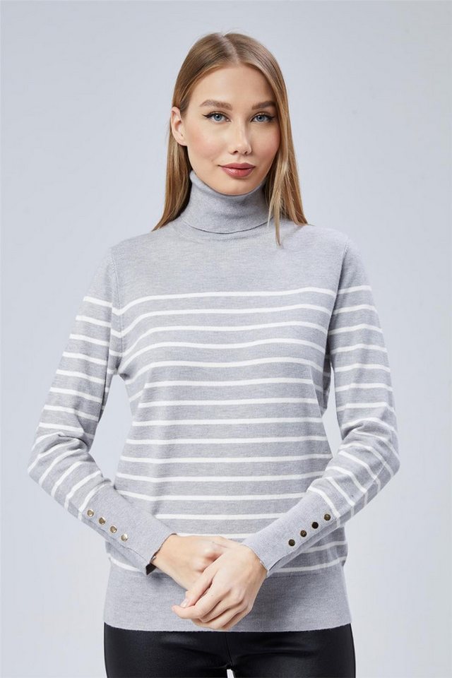 HomeStore Strickpullover Kasachischer Fischerpullover mit Streifen von HomeStore