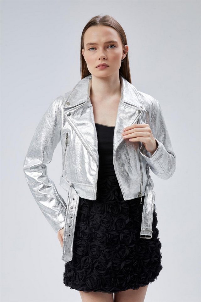 HomeStore Windbreaker Metallic-Schrägjacke von HomeStore