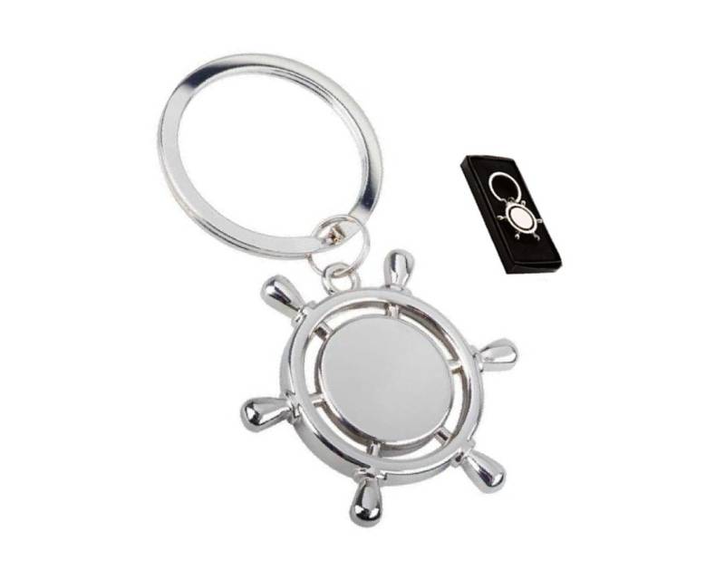 Schiff-steuerrad-Schlüsselanhänger-In GeschenkverpackungToll Verarbeitet-Metall Chrom Silber-Keyholder-Schlüssel-Keyrings-Ht802-19 von HomeTrendsHamburg