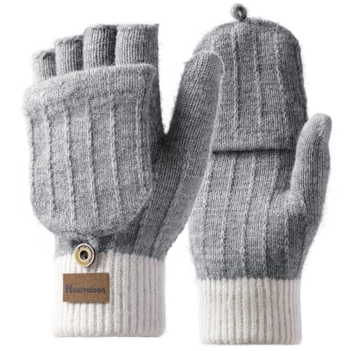 Homealexa Unisex Handschuhe Winterhandschuhe, Fingerlos (Grau), Einheitsgröße von Homealexa