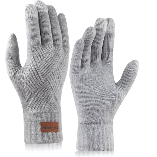Homealexa Winterhandschuhe Touchscreen Handschuhe Strickhandschuhe Fingerhandschuhe Sport Warm für Winddicht Winterhandschuhe von Homealexa