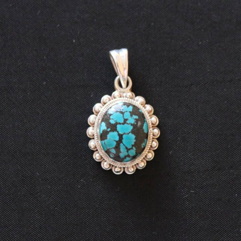925 Sterling Silver Tibetan Turquoise Pendant 925 Sterling Silver Tibetan Turquoise Pendant von HomelyHimalaya