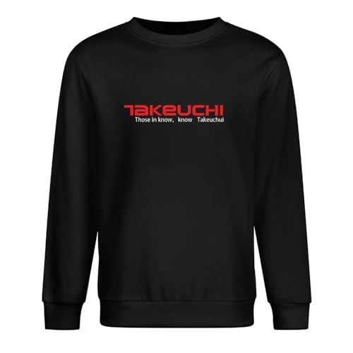 Takeuchi Excavators Heavy Construction Equipment Logo Pullover Sweatshirt Crewneck Black XL von Homem