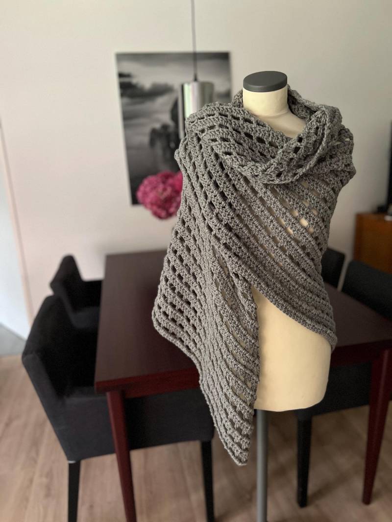 xxxl Dreieckstuch Basic Color Grau von HomemadeCreationLutz
