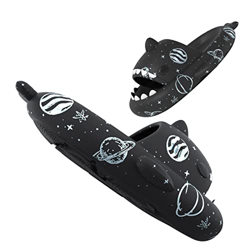 Niedliche Stern-Cartoon-Hai-Hausschuhe,Star-Shark Slippers Damen,Shark Slides mit Sternenhimmel, Badezimmer-Hausschuhe,Sharkies Slipper Hausschue Damen Herren von Homemari