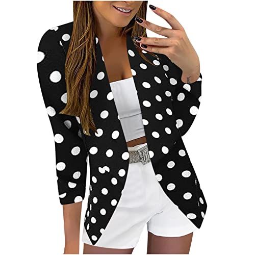 Eleganter Blazer Damen Jacke: Kurze Cardigan mit Schößchen Rüschen Saum Damen Herbst Dünne Bolero Arbeitsbekleidung Blazer Eleganter Blazer Damen Jacke: Kurze Cardigan mit Schößchen Rüschen Saum Damen Herbst Dünne Bolero Arbeitsbekleidung Blazer von Homemarke