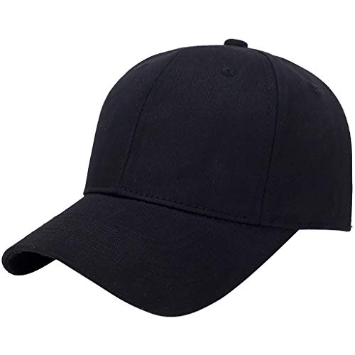 Homemarke Damen Herren Baseball Cap, Unisex Basecap Kappe Sport Cap Baseballmütze Baseballkappe für Draußen (Schwarz) von Homemarke