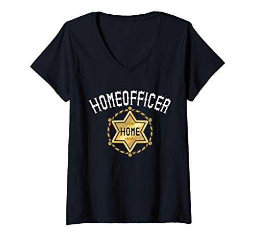 Damen Homeoffice lustig Home Office witzig Lustig Homeofficer T-Shirt mit V-Ausschnitt Damen Homeoffice lustig Home Office witzig Lustig Homeofficer T-Shirt mit V-Ausschnitt von Homeoffice Outfit Heimarbeit Telearbeit Geschenk