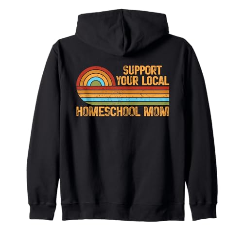 Homeschool Mom Retro Support Teaching Learning Proud Mama Kapuzenjacke von Homeschool Mom Shirts & Gifts HHWCo.