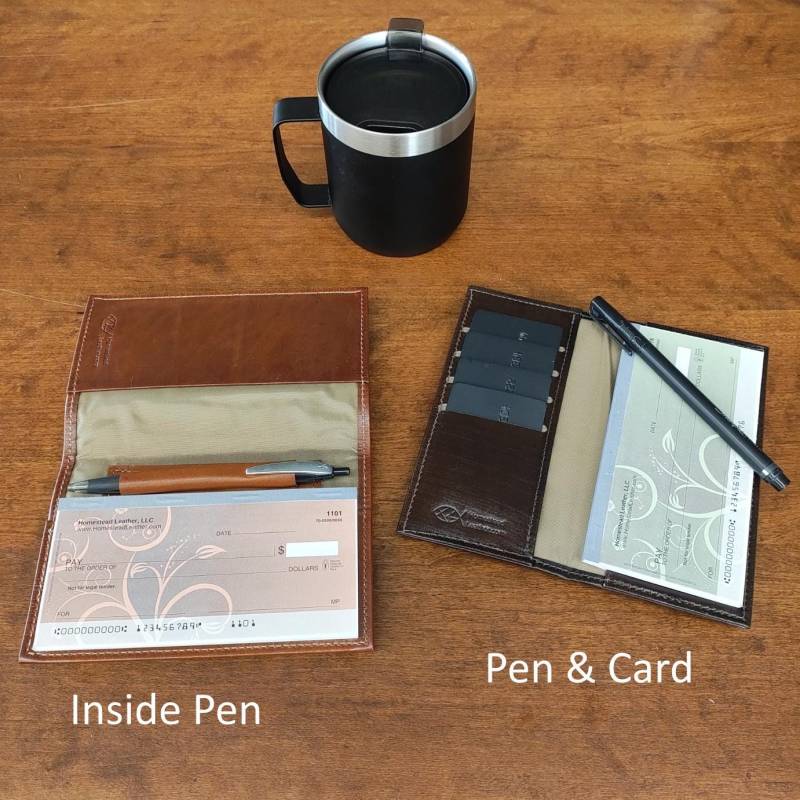 Personal Scheckbuch-Cover Aus Leder Monogramm Option | Ausverkauf von HomesteadLeatherLLC