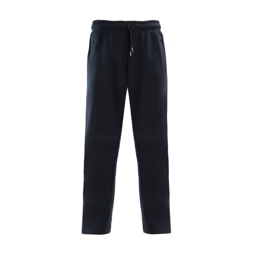 Hometex Premium Textiles Jogginghose mit offenem Beinabschluss | Basic Unisex Jogger aus 65% Baumwolle 35% Polyester Oeko-tex®Standard 100 | Ideal als Freizeithose, Trainingshose, Sporthose | XL Navy von Hometex Premium Textiles