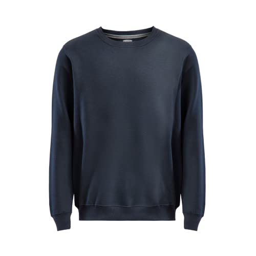 Hometex Premium Textiles Rundhals Sweatshirt | Basic Pullover aus 65% Baumwolle 35% Polyester Oeko-tex®Standard 100 | Ideal für Arbeit, Freizeit, Schule oder als Trainingskleidung | XXL Navy von Hometex Premium Textiles
