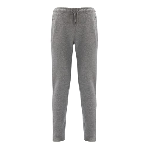 Jogginghose mit offenem Beinabschluss | Basic Unisex Jogger aus 55% Baumwolle 45% Polyester Oeko-tex®Standard 100 | Ideal als Freizeithose, Trainingshose, Sporthose | XXL Silber von Hometex Premium Textiles