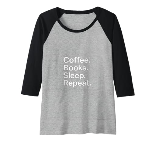Damen Coffee, Cooks, Sleep, Repeat Raglan von Hometown Designs