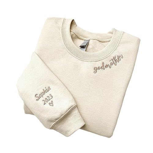 Homidam Wunschtext hinzufügen Kragen Bestickt Kapuzenpullover Sweatshirt Personalisiert Langarm Hoodie(DIY,M) von Homidam