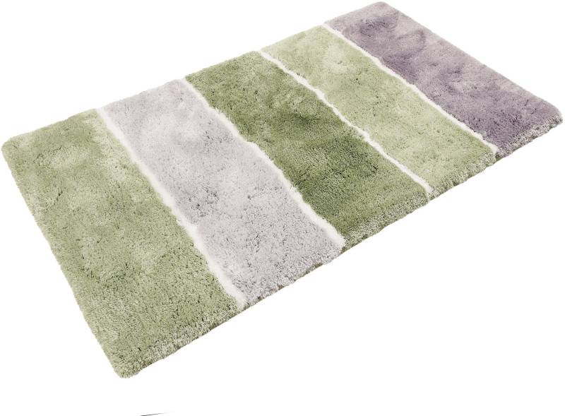 Homie Living Badematte "Rio Marina" Höhe 30 mm rutschhemmend beschichtet fußbodenheizungsgeeignet  schnell trocknend flauschiger Badteppich, modern gestreift, waschbar, Badezimmerteppich Homie Living Badematte "Rio Marina" Höhe 30 mm rutschhemmend beschichtet fußbodenheizungsgeeignet  schnell trocknend flauschiger Badteppich, modern gestreift, waschbar, Badezimmerteppich von Homie Living