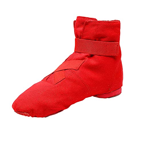 Damen Ballettschuhe Gymnastikschuhe, Mädchen Ballettschläppchen Ballerinas Tanzschuhe Sportswear Gymnastikschläppchen Rot 38 von Homieco