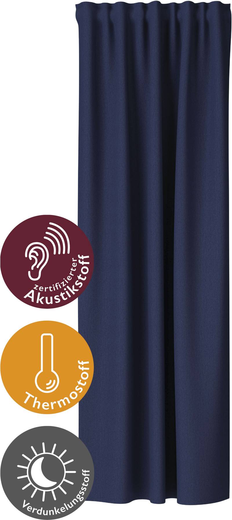 HOMING Vorhang "Galdin" Multifunktionsband 1 Stk. tlg. Verdunklungsvorhang, blickdicht, Thermo, Energiesparend von Homing