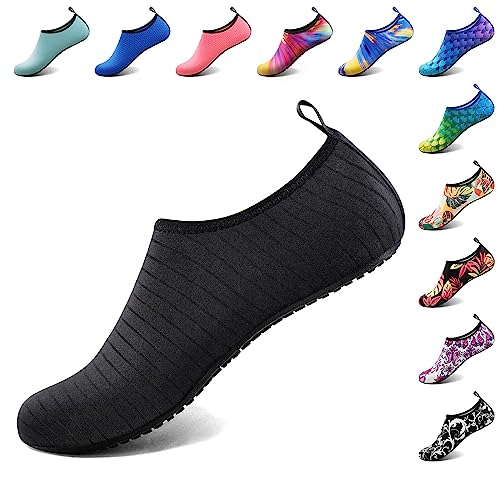 Homitem Wasserschuhe für Damen und Herren, Aqua-Socken, Schwimmen, Strand, Pool, Fluss, Slipper, Barfuß, schnelltrocknend, Urlaub, Kreuzfahrt, Essentials, Zubehör für Yoga, Kajak, Sport, Reines von Homitem