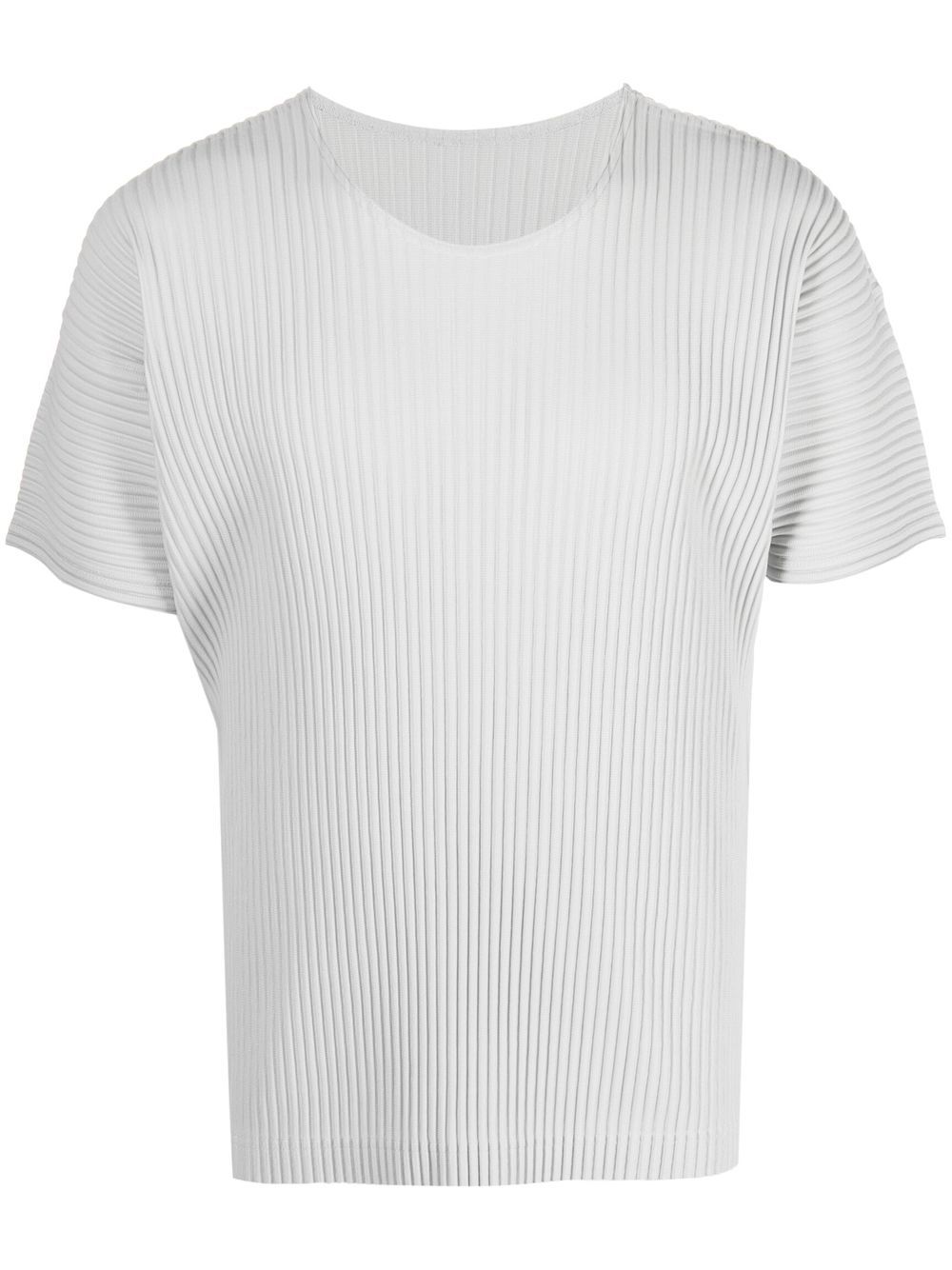 Homme Plissé Issey Miyake Geripptes T-Shirt - Grau von Homme Plissé Issey Miyake