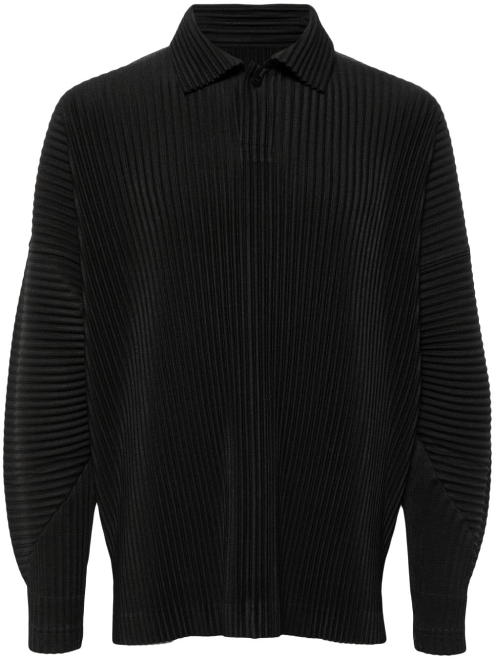 Homme Plissé Issey Miyake MC August pleated polo shirt - Schwarz von Homme Plissé Issey Miyake