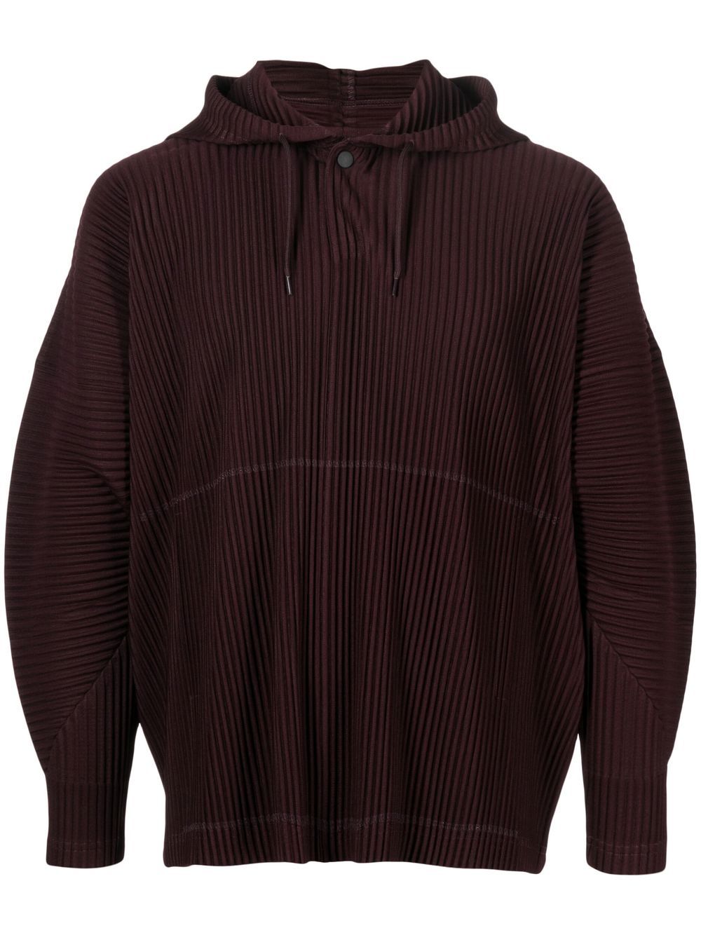 Homme Plissé Issey Miyake Plissierter MC November Hoodie - Braun von Homme Plissé Issey Miyake