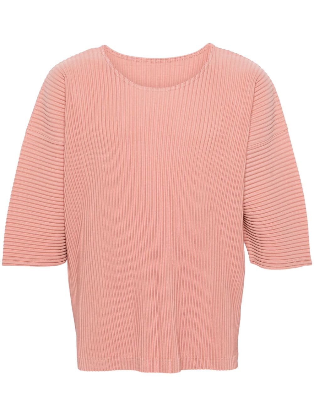 Homme Plissé Issey Miyake Plissiertes MC March T-Shirt - Rosa von Homme Plissé Issey Miyake