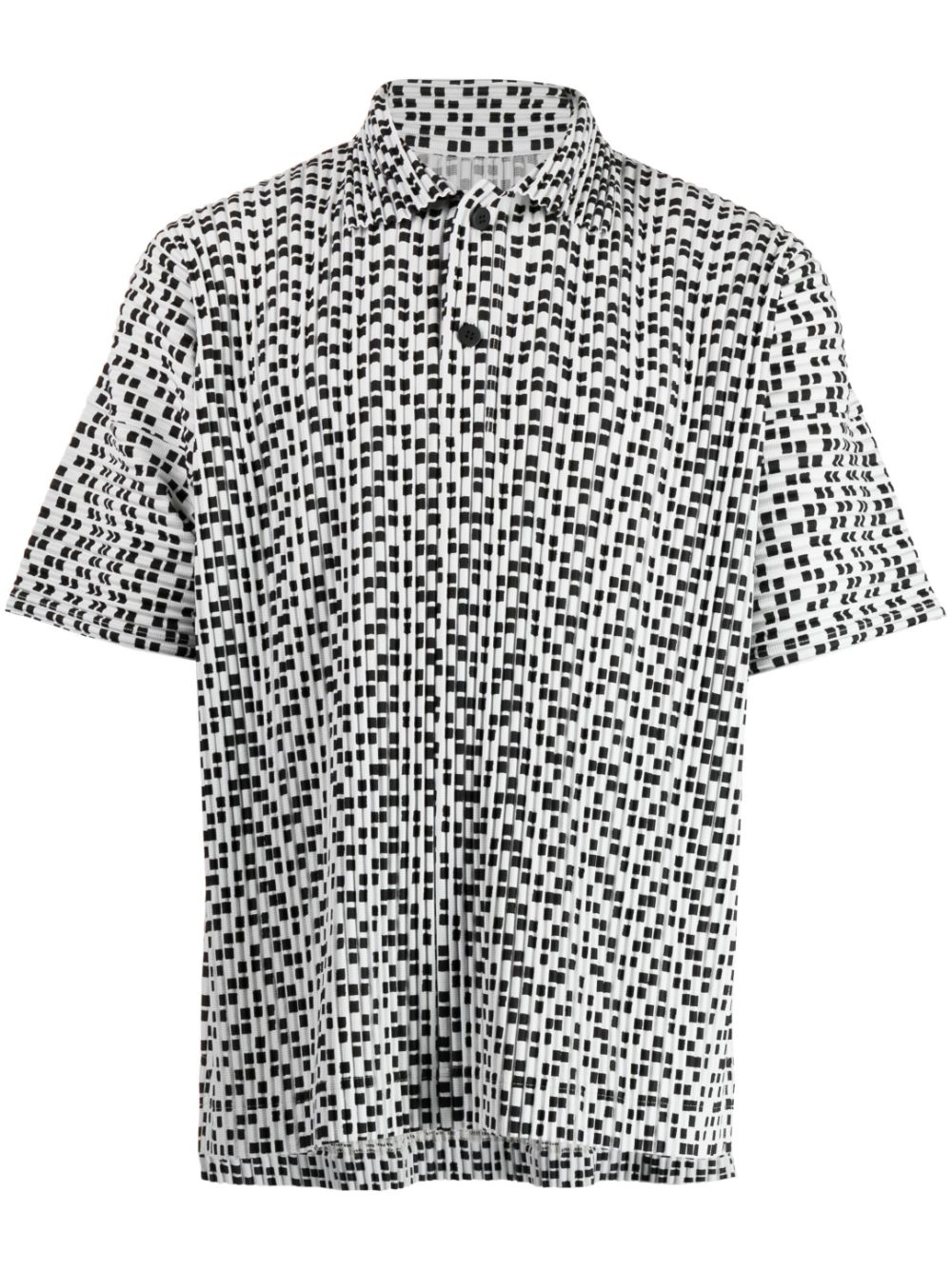 Homme Plissé Issey Miyake Poloshirt mit Karomuster - Schwarz von Homme Plissé Issey Miyake